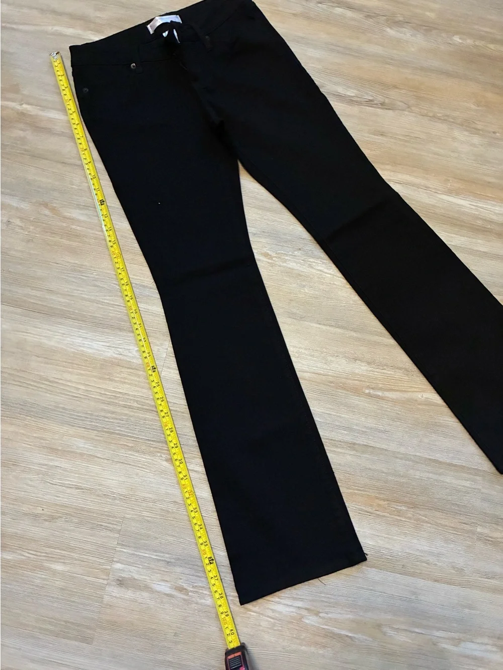 Black denim like pants